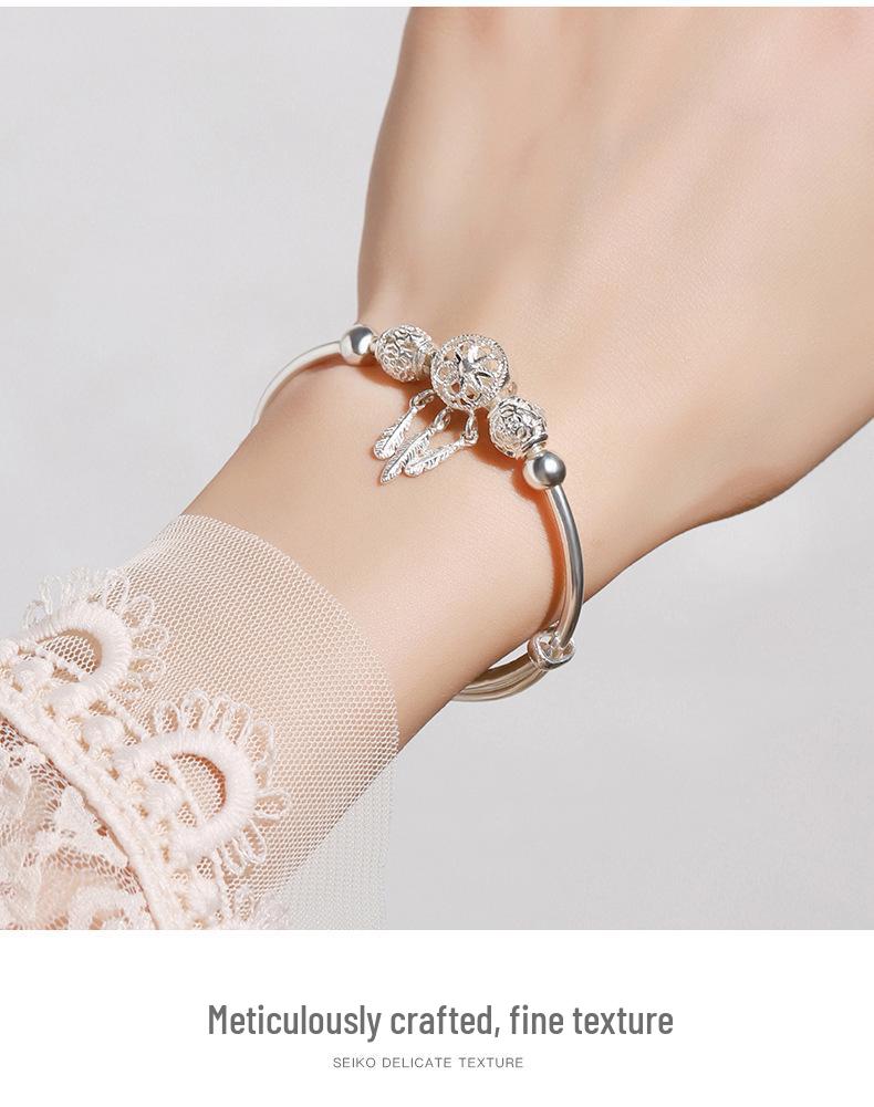 Sterling Silver Dreamcatcher Bracelet - Dreamy, Versatile Light Luxury for Women