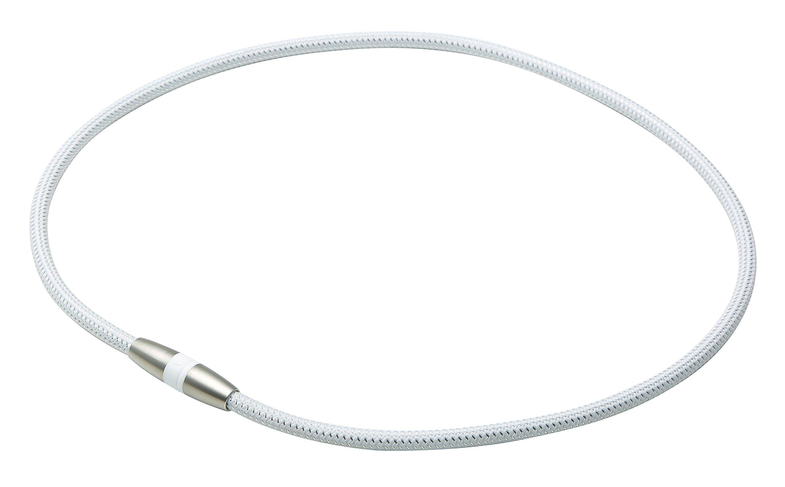 

Магнитное титановое ожерелье Phiten RAKUWA, Белое/Серебристое, 45 см, для облегчения скованности плеч и шеи, улучшения кровообращения и прочего, для женщин