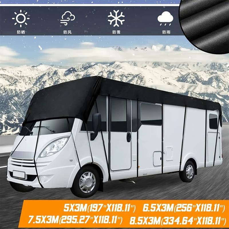 210D Oxford Cloth RV Roof Cover Waterproof Dustproof Sunshade Camping Canopy For Car Caravan Trailer