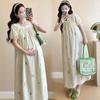 Summer 2026 Korean Fashion Embroidered Maternity Dress - Sweet, Trendy, Age-Reducing Style