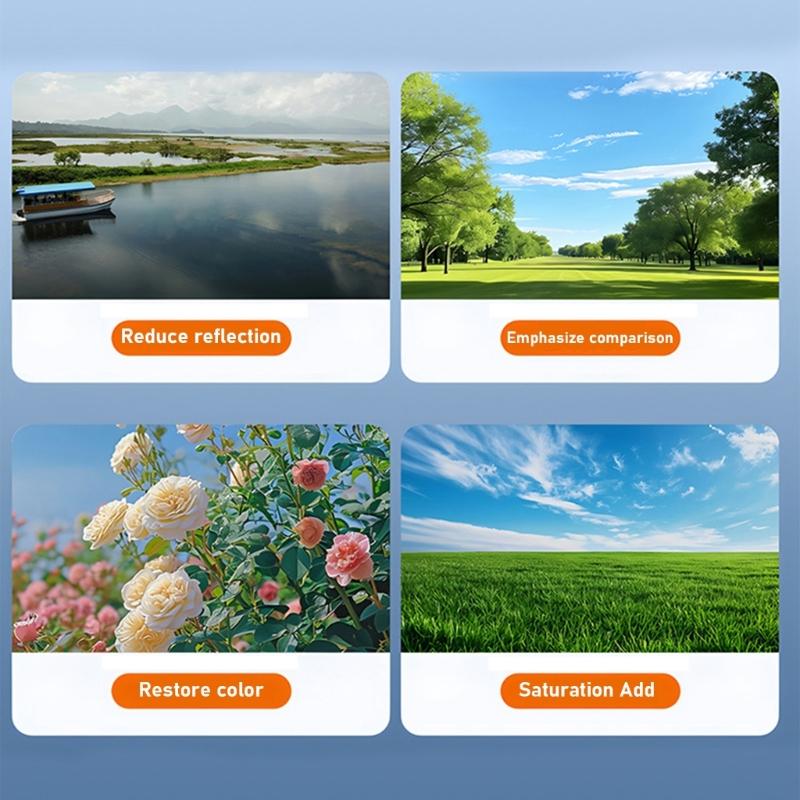 Adjustable Not Glares Polarizer Filter 52Mm Universal Lens with Strong Coating Simple Installs for Mobile Photography