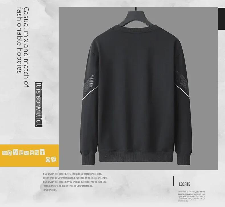 Men's Plush Thickened Two-Piece Sports Suits: Long-Sleeve Pullover & Pants - Casual Trendy Autumn/Winter Activewear