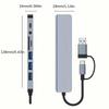 USB C 8 in 2 Multiport Hub Adapter 1 x USB 3.0/3 x USB 2.0 Data Ports/3.5 mm Audios Ports for Phones