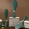 Durable Non Stick Rice Spoon,Silicone Rice Scooper,Stainless Steel Core,Stand-up Rice Paddle,Kitchen Flatware Spatula