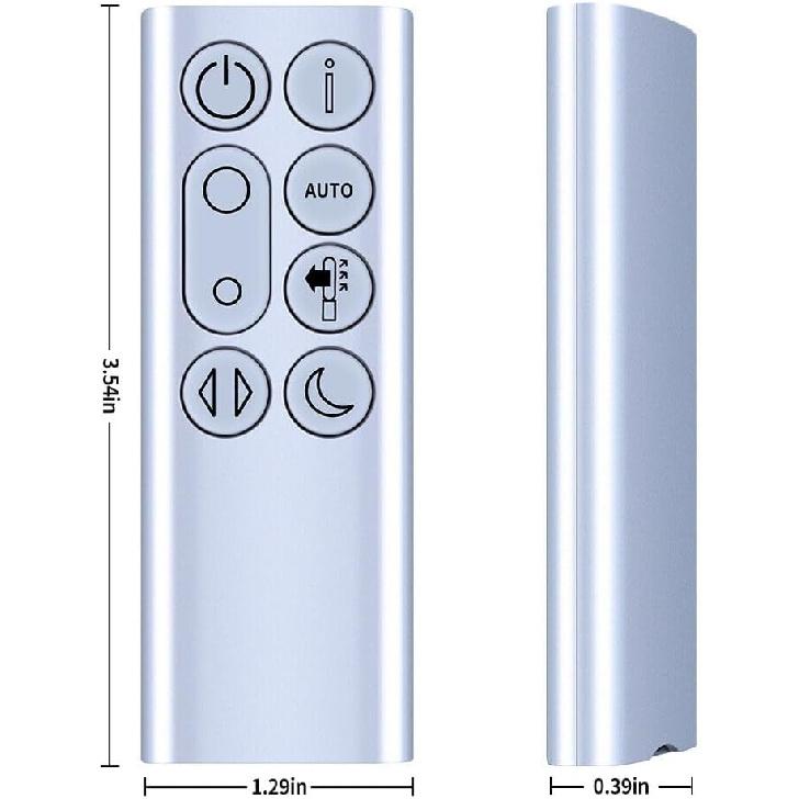New Replacement Remote Control fit for Dyson TP04 TP06 TP09 DP04 TP4B 969154-05 Pure Cool Air Purifier Purifying Desk Fan-Colors: (Silver)