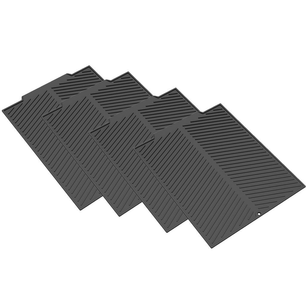 Silicone Drying Mat Flexible Non Slip 16.9 X 13 Inch Heat Resistant Dish Dry Mat Multi-Purpose Dishwasher Safe for Counter Sinks