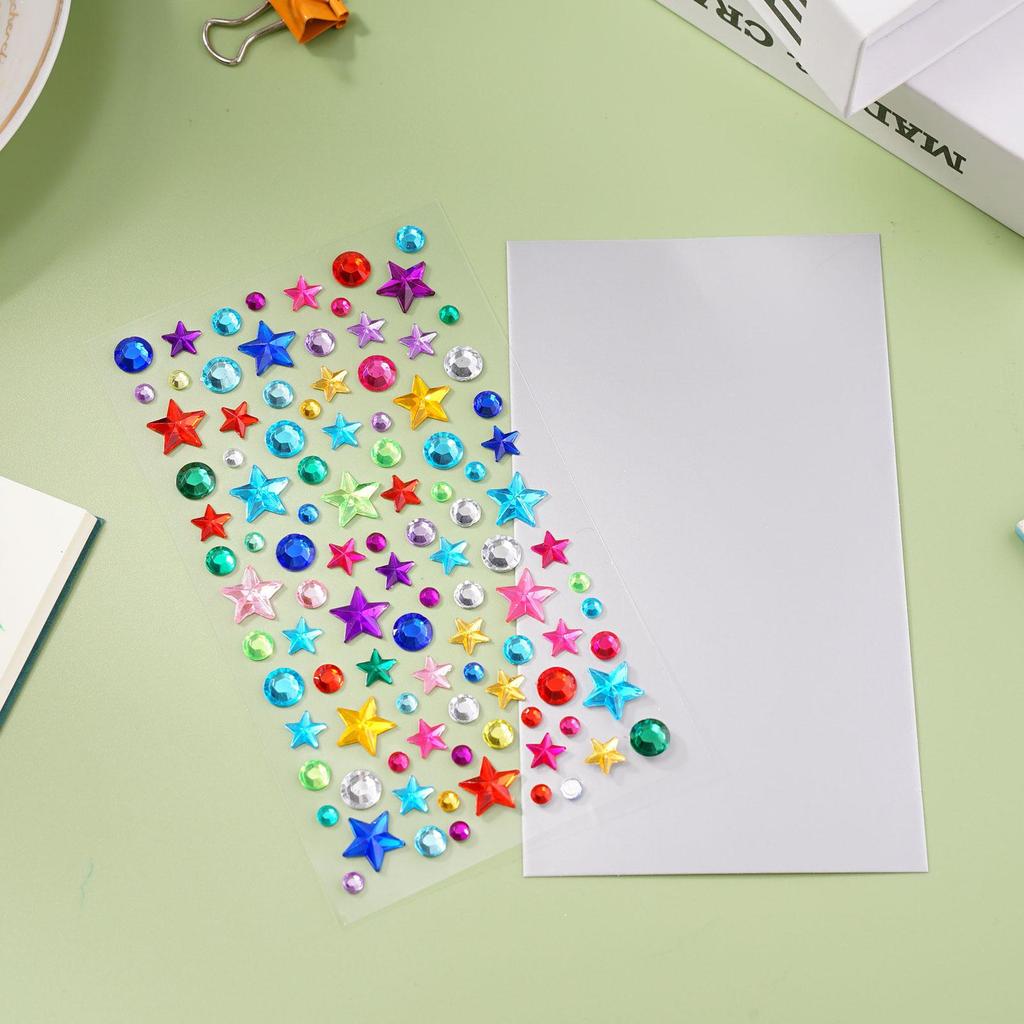 3D Gem Stickers Self Adhesive Jewel Crafts Sparkly Decorations Sticker For Kids Crystal Rhinest N1Q7
