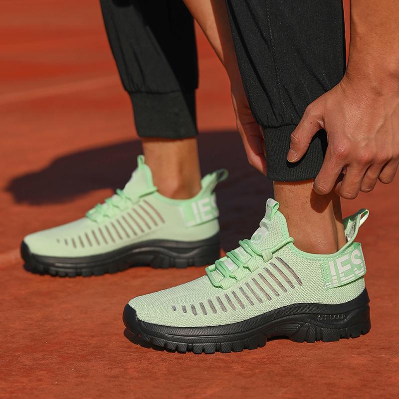 

Рекламные летние мужские туфли, легкие, прочные, с сетчатым верхом, дышащая, нескользящая подошва, кроссовки для бега на открытом воздухе 36 светло-зеленый