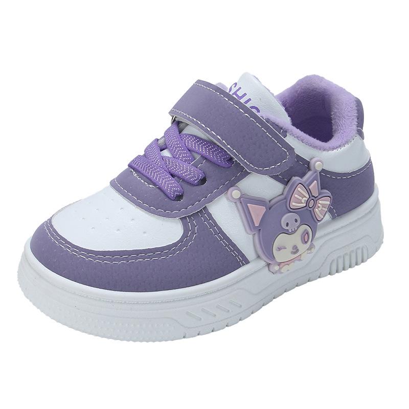 Pantofi de skate joasă cu desene animate pentru copii: Pantofi Casual de Mers Căptușiți cu Fleece, Umpluți cu Bumbac, pentru Copii Mici și Copii Mici