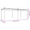 Pergola with Sliding Roof Taupe 589 X 292 X 230 Cm