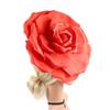 Wedding Bridal Rose Flowers Fascinator Hat Exaggerated Mardi Gras Headpiece  for Women