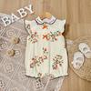 2026 Cute Floral Summer Romper for Infants and Toddlers - Orange