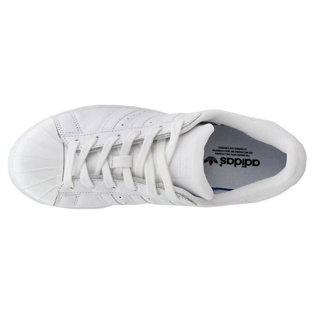 adidas Superstar Metallkappe Weiß Damen Sneaker Schuhe-Weiß Core-Schwarz BY9751