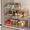 2/3 Layer Bathroom Organizer Clear Kitchen Storage Tray Multifunctional Cosmetic Storage Rack  Home