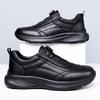 New Soft Soled Thick Bottom Business Shoes Mens Casual Leather Lightweight Sneakers Comfy Outdoor Antiskid Walking Shoes