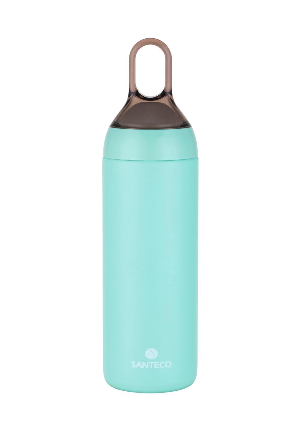 

SANTECO 500ml Water Bottle, Sports Bottle with Handle, Insulates Hot and Cold Water, Vacuum Insulated, Lightweight, Stainless Steel, Yoga Green