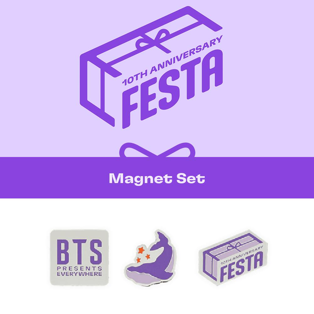 

Набор магнитов к 10-летию BTS