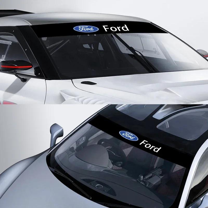 Car Sticker 2026 For Ford 1pcs Car Front Rear Window Sticker Waterproof Sunshade Windshield Decal For Ford Focus 2 3 mondeo mk3