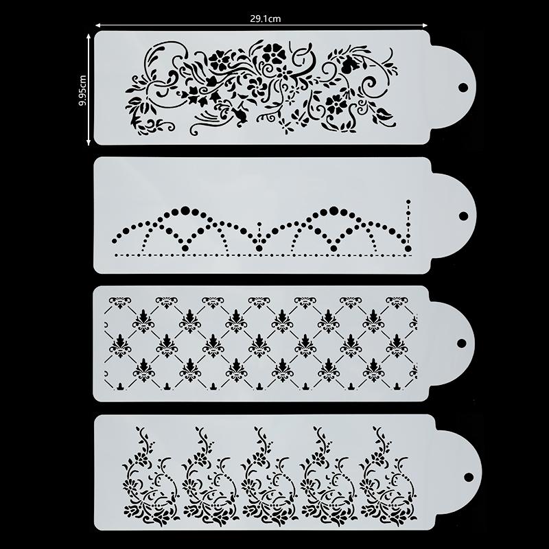 Fais DU Cake Decorating Stencils Mold Floral Kitchen Accessories Plastic Spray Baking Mesh Stencil Cake Molds Cookie Fondant