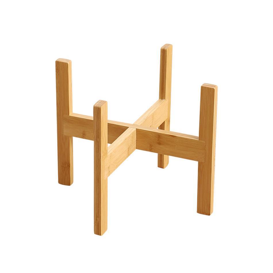 1 Stück 10/12 Zoll Blumentopf-Basis-Ausstellungsständer Vierbeiniger Holz-Blumentopfhalter Hausgarten-Terrassen-Dekor Kreuzregal