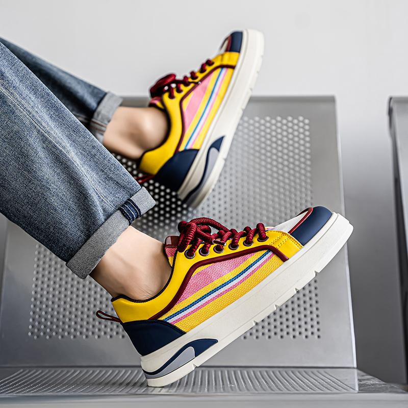 New Men's Classic Four Seasons Fashion Low Top Skateboarding Shoes Comfortable Soft Sole Sneakers