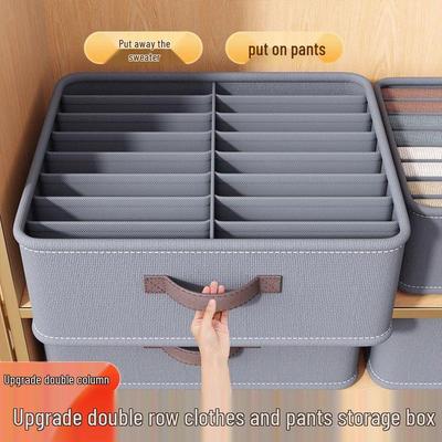 Faltbare Aufbewahrungsbox für Kleidung, Unterwäsche & Socken - Haushaltsorganizer mit unterteilten Fächern für Schlafsaal-Schubladen