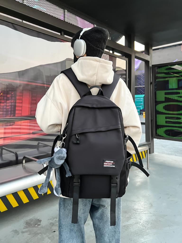 Schoolbag Backpack Male Korean Version Large Capacity Simple Trend Lightweight Backpack Japanese Junior High School High School Student College