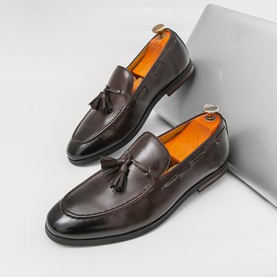 Heren casual leren schoenen grote maat nieuwe heren voet loafers Britse stijl mode trend franje leren schoenen