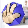 1pc Three Hand Gesture Fashionable Automatic Opening/Closing Folding Umbrella with 8 Iron Bones, Plastic Handle Yy251015008