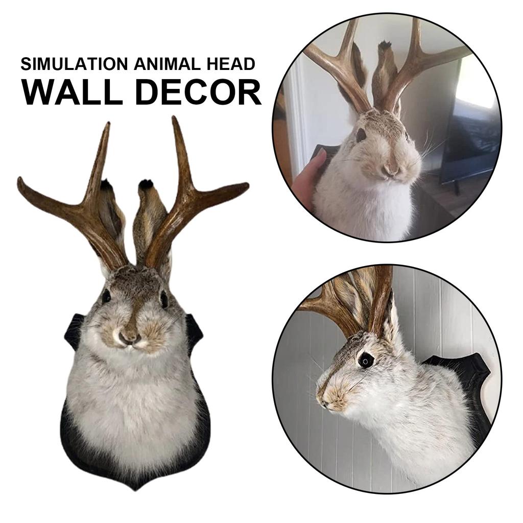Legend of Antlers Deer Head Wall Mount Resin Decor