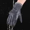 Warm gloves, piled and thickened outdoor waterproof cycling large cotton cold-proof gloves
