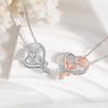 Valentine's Day Heart Rose Diamond Pendant Necklace: European & American Style