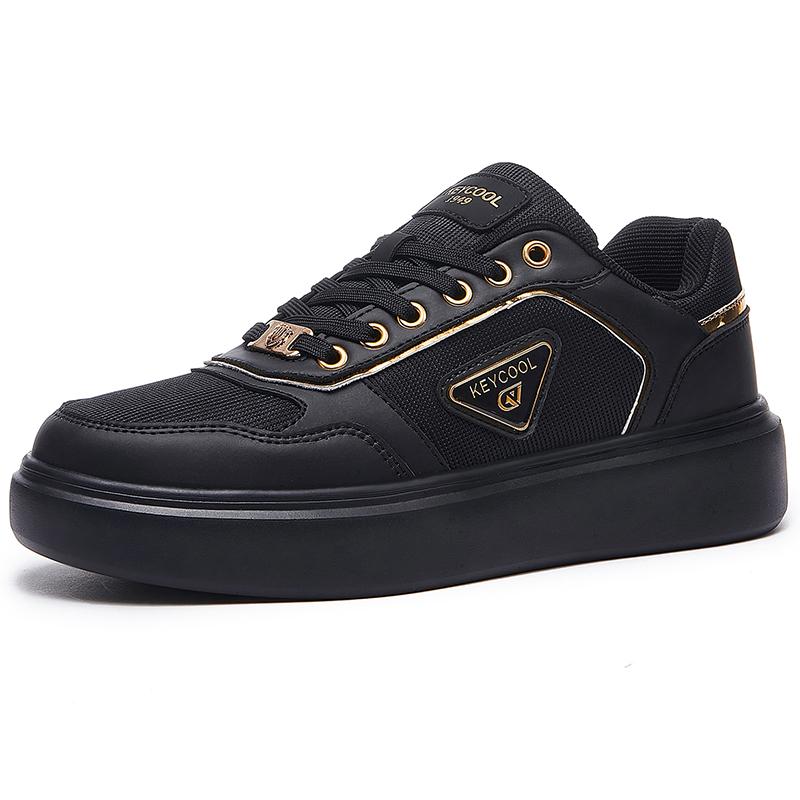 TUINANLE Skateboard Shoes Men Flat Leather Men's Casual Sneakers Comfortable Low-top Sneakers Both Unisex White Black