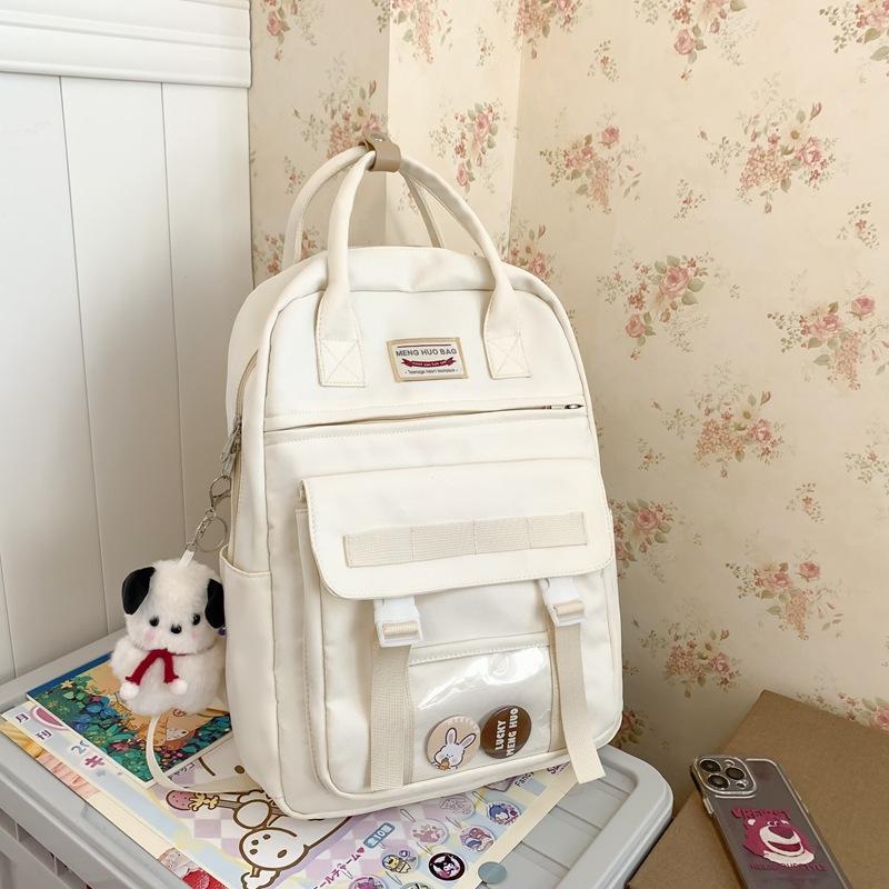 New high-value and lightweight schoolbag for junior high school students, college students, niche contrasting colors, portable backpack for women