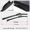 Landwind X5 Front & Rear Boneless Wiper Blades - Universal Fit Rubber Strips