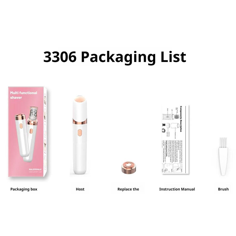 2-in-1 Electric Epilator & Shave Electric Hair Removal Device For Women Painless Waterproof Private Parts & Facial Hair Removal