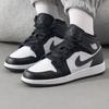 New Jordan Air Jordan 1 Slip-Resistant Cushioning Mid-Top Kids' Running Shoes Black Gray Color Kids' DQ8423-001