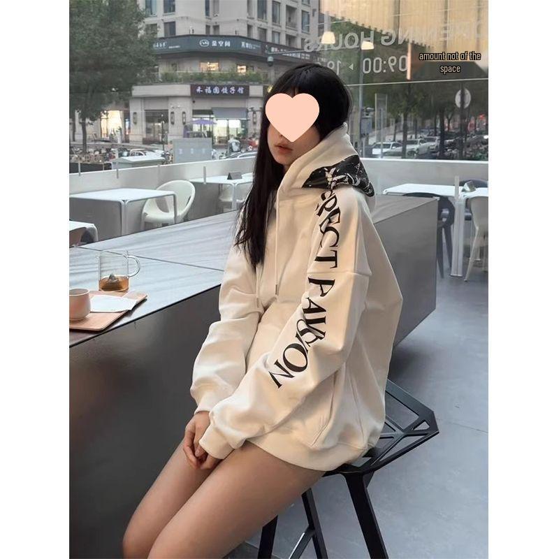 

Autumn/Winter Stylish Print Hooded Sweatshirt: Casual, Sporty, and Versatile S [Recommended 75-85 jin]