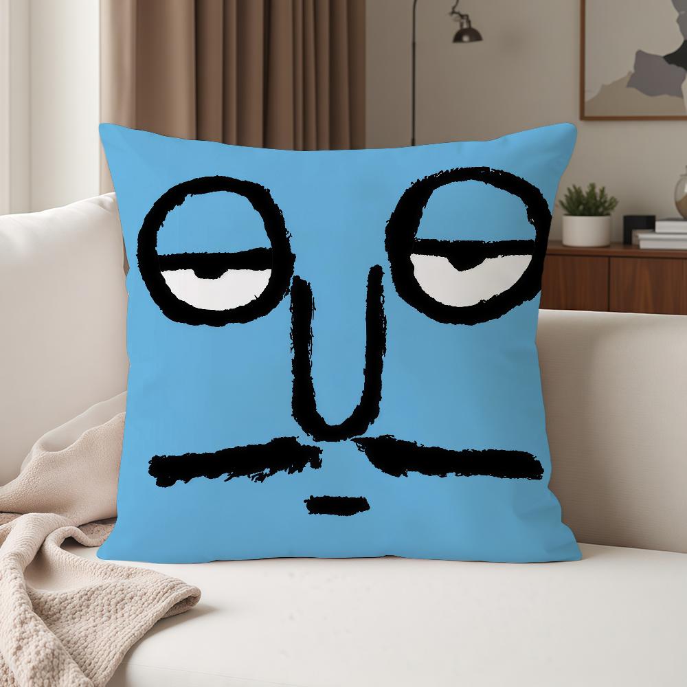 Эстетичная Арт Наволочка J-Jean J-Jullien Подходит для Спален Гостиных Автомобилей Домашнего Декора 12x12Inch