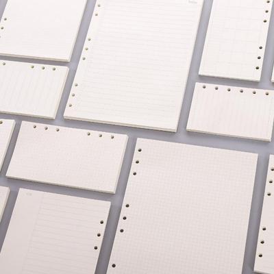 6-Hole Loose-Leaf Refill Paper: A4/B5/A5/A6/A7 Grid, Ruled, Blank Notebook Pages