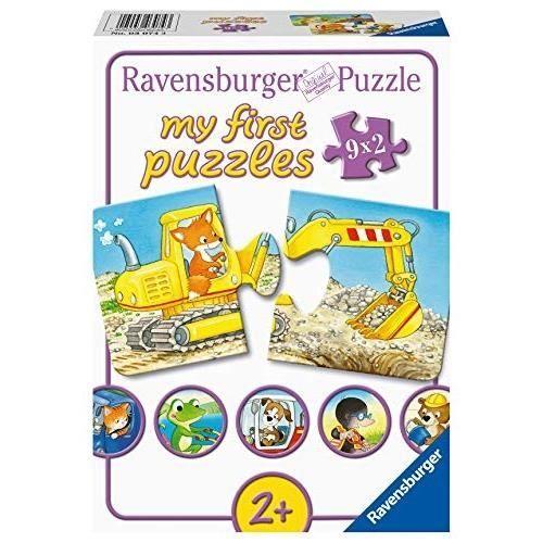 Puzzle - RAVENSBURGER - 03074 - Tiere - 9 Puzzles mit je 2 Teilen - Für Kinder ab 2 Jahren