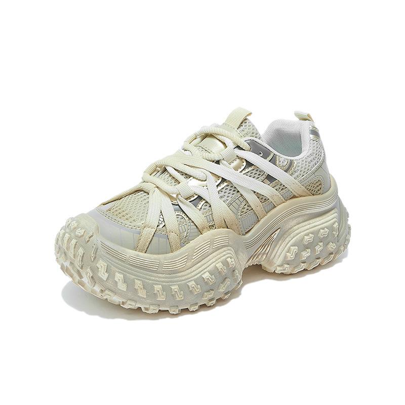 Ins Korean Version of the New Dad Shoes Girl 2025 Autumn Student Running Sports Thick Sole Height Increase Casual Street Shot M-91