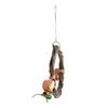 Wooden Bird Swing Perch Branch Woven Ring Colorful Food Colouring Parrot Hanging Swing Toy for