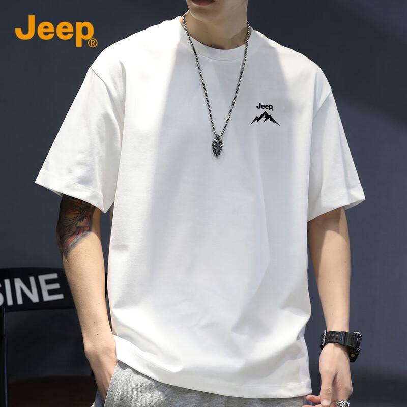 JEEP Men s American Style Loose Fit Cotton T-Shirt L