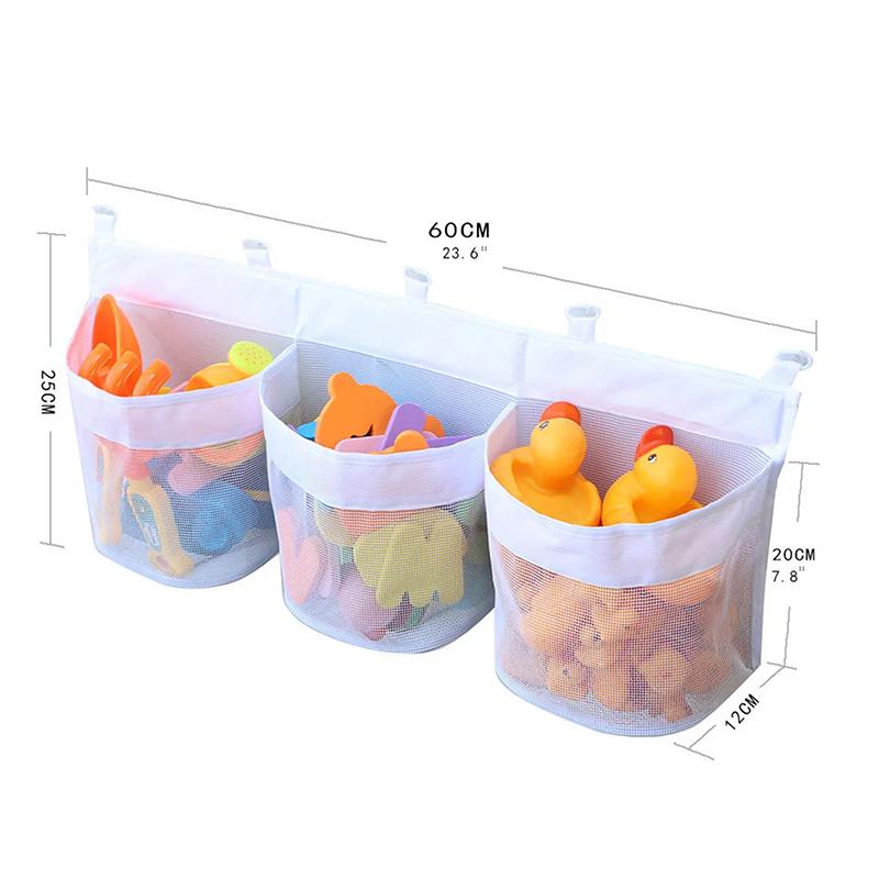 Koupelnová taška na hračky pro děti s více přihrádkami a velkou kapacitou, závěsná na zeď, organizér na hračky do vany