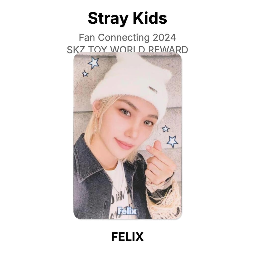 Stray Kids Fan-Verbindung 2024 SKZ TOY WORLD BELOHNUNG Offizielle Fotokarte