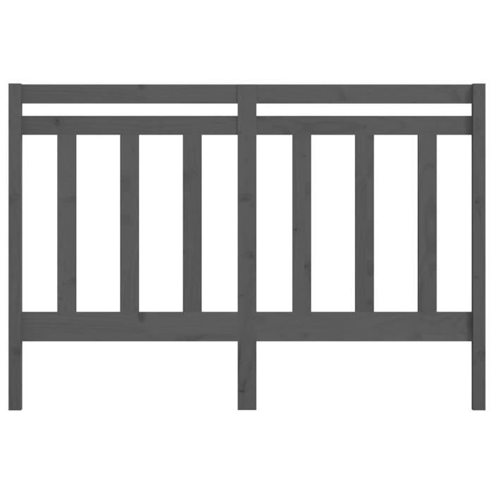 VidaXL Headboard Grey 146x4x100 Cm Solid Pine Wood 817792