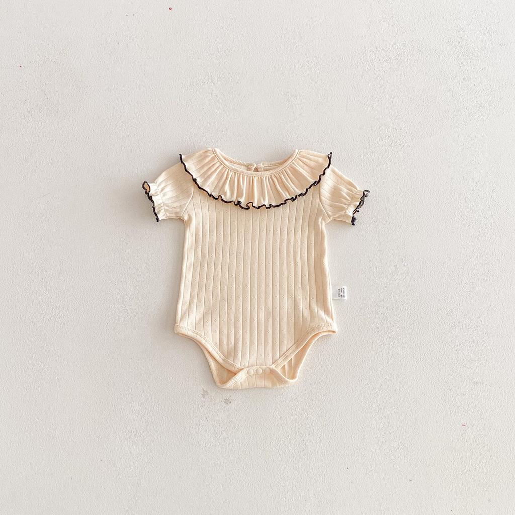 Summer Baby Girl Cotton Romper Breathable Home Wear For Infants Outdoor Crawling Suit