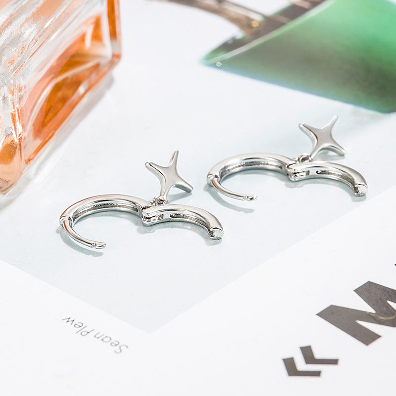 Star earrings, women's earrings, ear buckles, niche design versatile temperament stud earrings