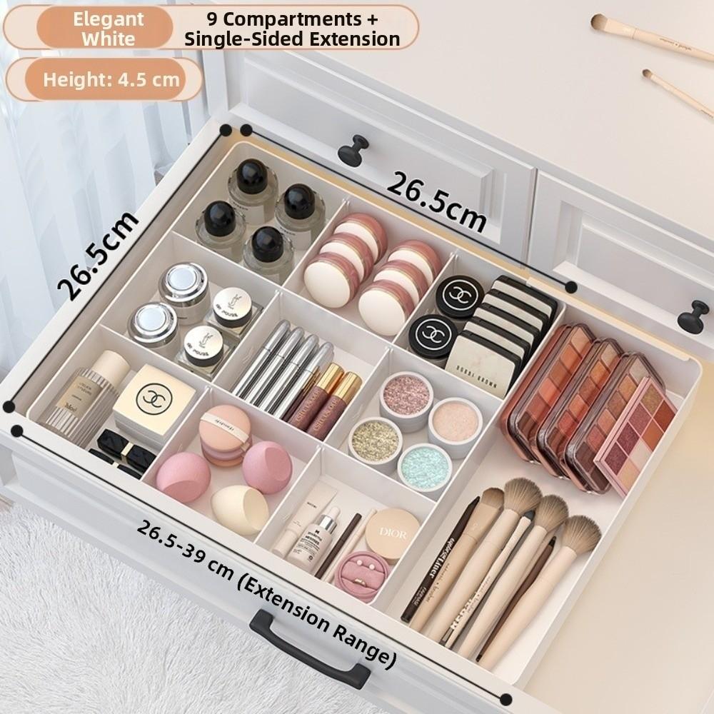 Makeup Storage Drawer Organizer Plastic Kitchen Storage Box New Drawer Divider Tray  Home Use